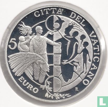 Vaticaan 5 euro 2009 (PROOF) "42nd world day of Peace" - Afbeelding 2