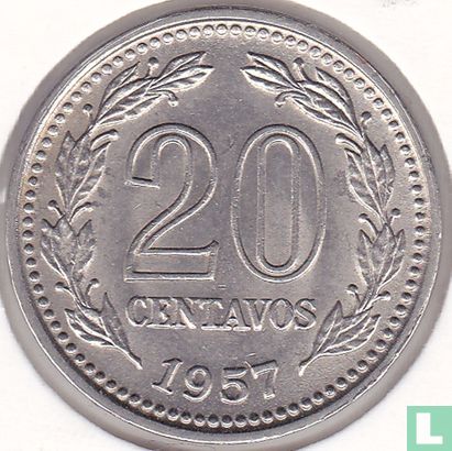Argentinië 20 centavos 1957 - Afbeelding 1