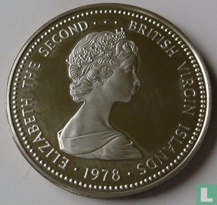Britse Maagdeneilanden 25 dollars 1978 (PROOF) "25th anniversary Coronation of Queen Elizabeth II" - Afbeelding 1