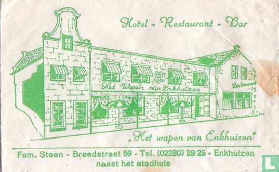 Hotel Restaurant Bar "Het wapen van Enkhuizen"   - Afbeelding 1
