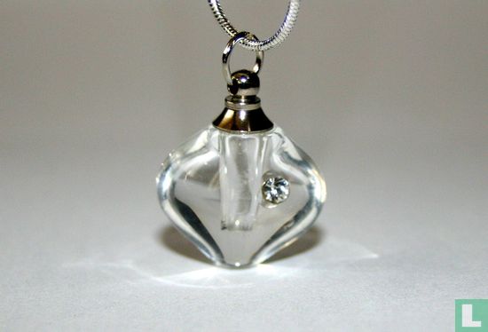 Kristallen ashanger met extra kristal en 925 Sterling Zilver Ketting - Afbeelding 1