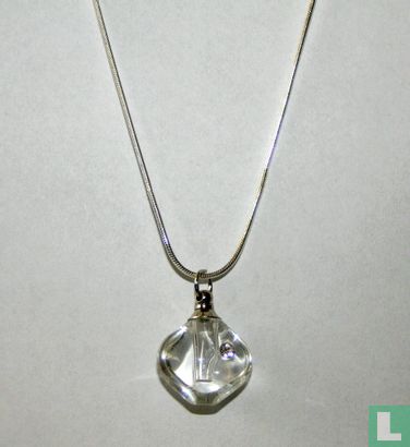 Kristallen ashanger met extra kristal en 925 Sterling Zilver Ketting - Image 2