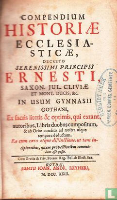 Compendium historiae ecclesiasticae - Bild 1
