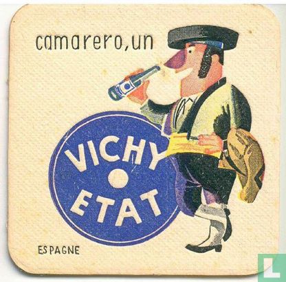 Espagne camarero, un Vichy Etat / Dit is een van de 30 bierviltjes "Collectie Expo 1958". - Afbeelding 1