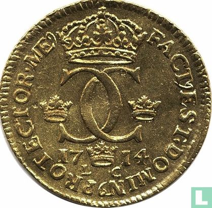 Zweden 1 dukaat 1714 - Afbeelding 1
