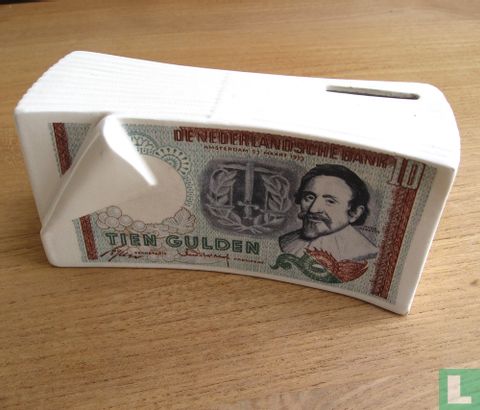 Spaarpot met bankbiljet 10 gulden 1953 - Image 1
