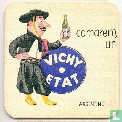 Argentine camarero, un Vichy Etat / Dit is een van de 30 bierviltjes "Collectie Expo 1958". - Bild 1