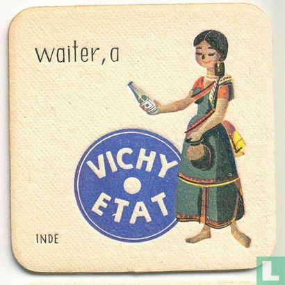 Inde waiter, a Vichy Etat / Dit is een van de 30 bierviltjes "Collectie Expo 1958". - Bild 1