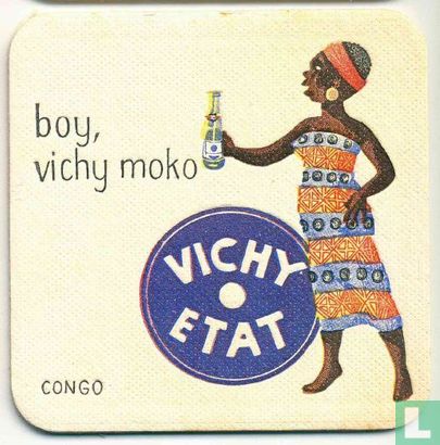 Congo boy, Vichy moko Vichy Etat / Dit is een van de 30 bierviltjes "Collectie Expo 1958". - Afbeelding 1