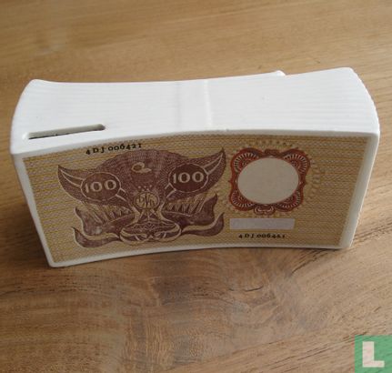 Spaarpot met bankbiljet 100 gulden 1953 - Image 2