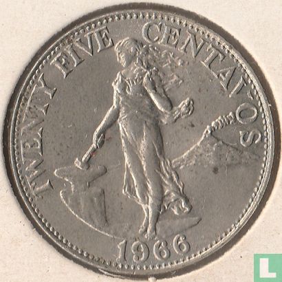 Philippines 25 centavos 1966 (8 anneaux de fumée) - Image 1