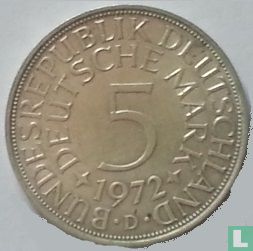 Duitsland 5 mark 1972 (D) - Afbeelding 1