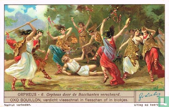 Orpheus door de Bacchanten verscheurd