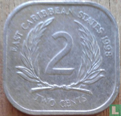 États des Caraïbes orientales 2 cents 1998 - Image 1