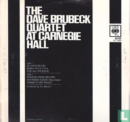 The Dave Brubeck Quartet at Carnegie Hall Vol. 1  - Image 2