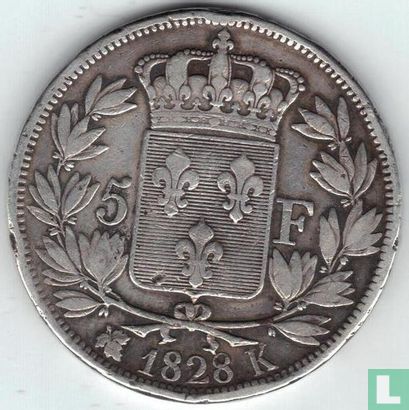 France 5 francs 1828 (K) - Image 1