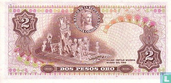 Colombia 2 Pesos Oro 1976 - Image 2