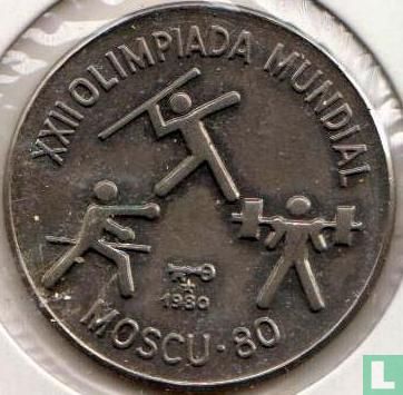 Cuba 1 peso 1980 (type 2) "Summer Olympics in Moscow" - Afbeelding 1