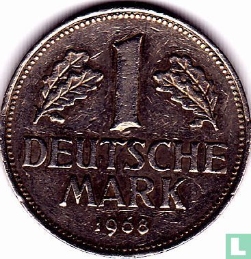 Allemagne 1 mark 1968 (J) - Image 1