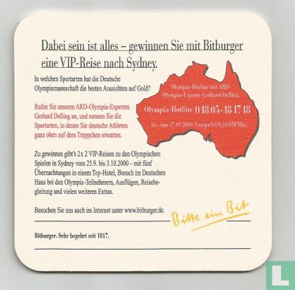 Dabei sein ist alles - gewinnen Sie mit Bitburger eine VIP-Reise nach Sydney - Image 1