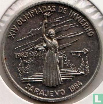 Cuba 1 peso 1983 "1984 Winter Olympics in Sarajevo - Olympus goddess" - Afbeelding 1