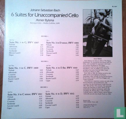 Johann Sebastian Bach 6 Suites for Unaccompanied Cello  - Image 3