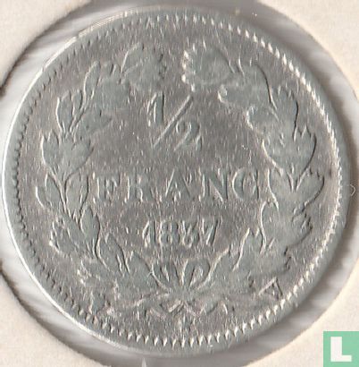 Frankrijk ½ franc 1837 (W) - Afbeelding 1