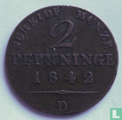 Prusse 2 pfenninge 1842 (D) - Image 1
