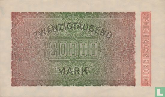 Deutschland 20.000 Mark (S.85a - Ros.84b) - Bild 2