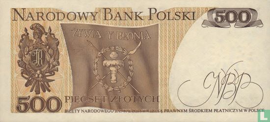 Pologne 500 Zlotych 1982 - Image 2