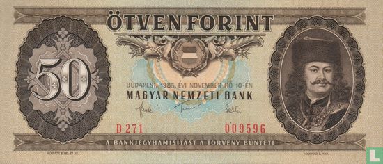 Hongarije 50 Forint 1983 - Afbeelding 1