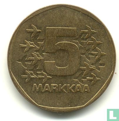Finlande 5 markkaa 1972 - Image 2