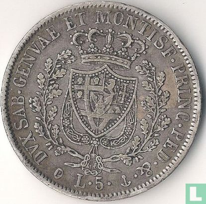Sardaigne 5 lire 1829 (P) - Image 2