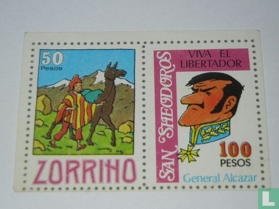 Zorrino 50 pesos & San Sheodoros 100 pesos General Alcazar