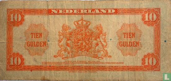 Muntbiljet 10 Gulden 1943 - Afbeelding 2