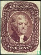 Founding Fathers, met inschrift "U.S. POSTAGE"
