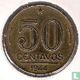 Brazil 50 centavos 1944 (with OM) - Image 1