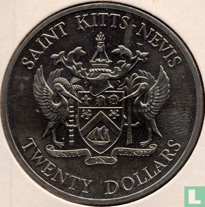 Saint Kitts & Nevis 20 dollars 1982 "200th anniverary Battle of the Saints" - Image 2