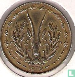 États d'Afrique de l'Ouest 5 francs 1970 - Image 1