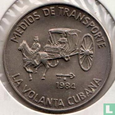 Kuba 1 Peso 1984 "Means of transportation - Volanta coach" - Bild 1