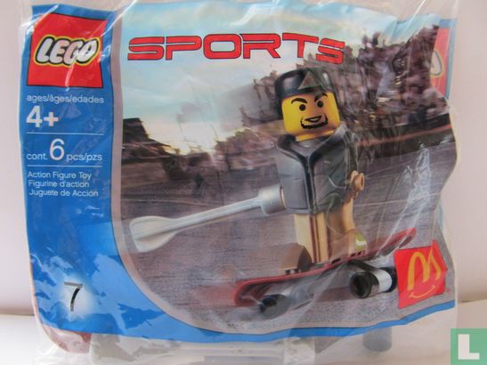 Lego 7921 McDonald's Sports Set Number 7 - Gray Vest Skateboarder polybag - Afbeelding 1