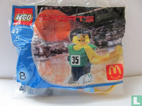 Lego 7918 McDonald's Sports Set Number 8 - Green Basketball Player #35 polybag - Image 1