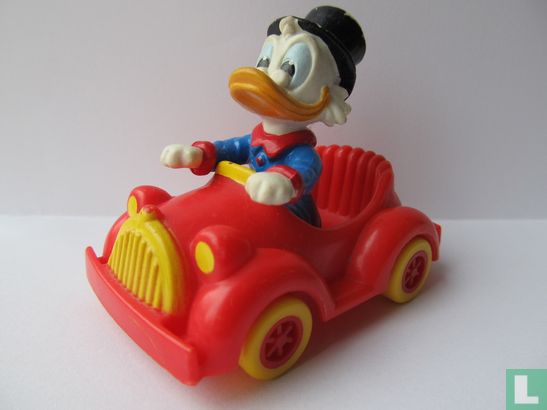 Dagobert Duck en voiture rouge - Image 1