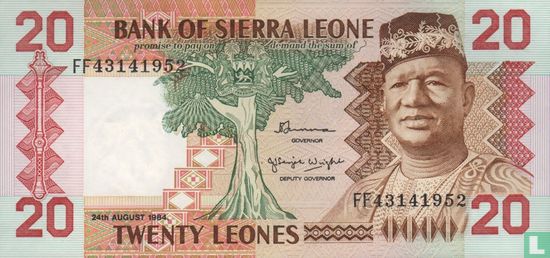 Sierra Leone 20 Leones 1984 - Afbeelding 1