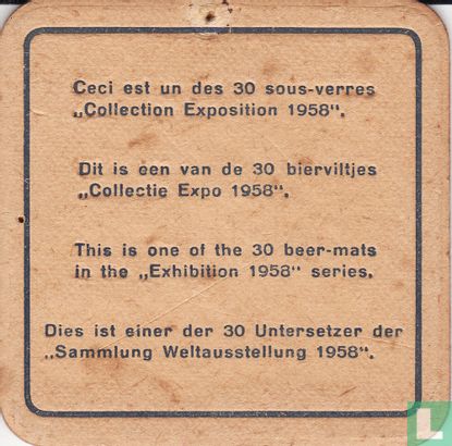 Suède vaktmästaren, en Vichy Etat / Dit is een van de 30 bierviltjes "Collectie Expo 1958". - Afbeelding 2