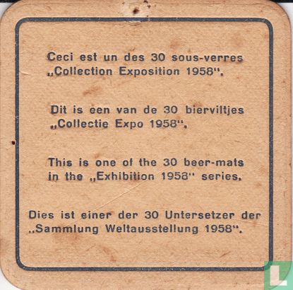 France garçon, un Vichy Etat / Dit is een van de 30 bierviltjes "Collectie Expo 1958". - Image 2