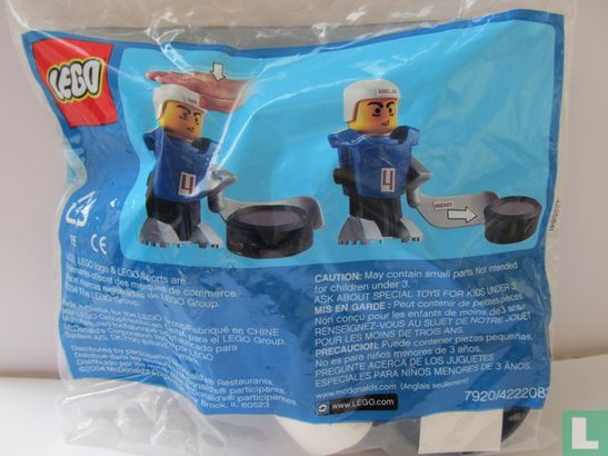 Lego 7920 McDonald's Sports Set Number 5 - Blue Hockey Player #4 polybag - Image 2