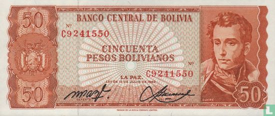 50 Pesos Bolivianos Bolivie - Image 1