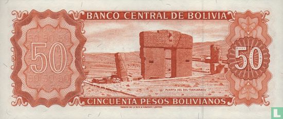 Bolivia 50 Pesos Bolivianos - Afbeelding 2