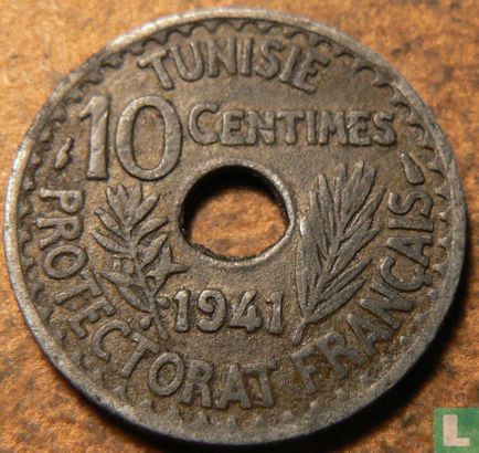 Tunesië 10 centimes 1941 (AH1360) - Afbeelding 1